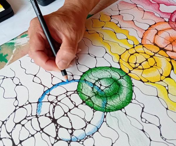 Atelier d'initiation au dessin neurographique à l'école d'art-thérapie Catherine Jenny